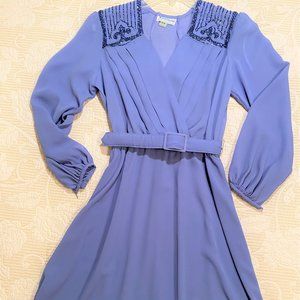 Vintage (1983) Argent Fille Chiffon Dress